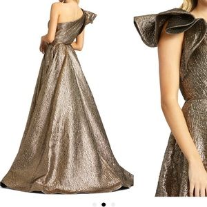 One Shoulder Mac Duggar Evening Gown